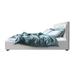 Artiss Bed Frame King Size Gas Lift White TIYO BFRAME-F-TIYO-K-WH-ABC