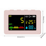 3-in-1 Portable Air Quality Meter, CO, Temperature and Humidity, Color Screen, Carbon Monoxide V1237-ZY-715-134