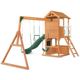 Lifespan Kids Springlake Play Centre With 2.2m Green Slide V420-LKPC-SPRING-GRN