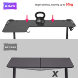 Black L-Shaped Gaming Desk w/ Storage Box V767-JJ-ZT878-L