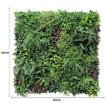 Luxury Country Fern Recycled Vertical Garden / Green Wall UV Resistant 100cm X 100cm V637-1097773-1
