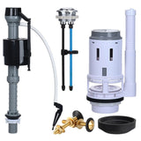 Complete Toilet Cistern Replacement Set With Drain Valves, Fill Valves, Double Flush Button Water V1369-AZ3-W-14092