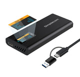 Simplecom SE530 NVMe / SATA M.2 SSD to USB-C Enclosure with SMART LED Screen USB 3.2 Gen 2 10Gbps V1202-V2-HXSI-SE530