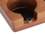 58mm Wooden Coffee Tamper Station Adjustable Multifunctional Coffee Portafilter Tamper Holder Stand V1294-YM0901-3113240240711