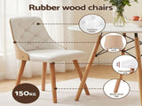 Artiss Table and Chairs Set 3PCS 90cm 2 Seater Round Set for Kitchen, Apartment, DSET-TAB90-2004-WHX2