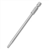 20Pcs 100mm Length 1/4 Inch Hex T20 Torx Security Screwdriver Bits, Silver Gray V1366-AZ2-W-15833