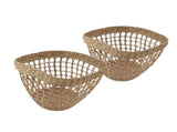2PCS Woven Basket Handwoven Sea Grass Storage Basket for Flower Plant Farmhouse Home Decor V1294-YM0706-3117230158611