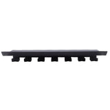 Floating Shelf Organizer Carbon Steel Wall Mounted Gym Equipment Storage Rack 7 Hooks Heavy Duty V1294-YM0901-3117250175311