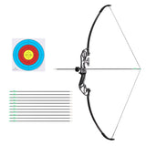 Everfit 55lbs Bow Arrow Set Recurve Takedown Archery Hunting for Beginner Green BS-AD55-GN