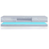 Modern High Gloss LED RGB TV Entertainment Unit with Storage 220cm - White V195-TS054-220-BK