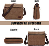 Men's shoulder bag canvas shoulder bag laptop bag school bag V1188-ONE60-03299-1
