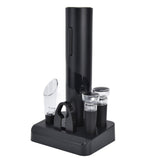 Electric Wine Opener Foil Cutter Aerator Pourer Wine Stopper Set with Storage Base for Home Bar V1294-YM0715-3118210320711