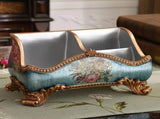 Natural Resin European Storage Box, Hand-Painted with Blooming Flowers A Practical Storage V1232-SNH-SZ-001