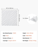 VEVOR 3D Wall Panels 12-Pack 50 x 50 cm PVC 2.97 m² Coverage Wave Matte White V952-PVC3DQBXDYSJMJDM0V0