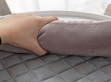 Plush Bolster Pet Bed Mat with Anti-Slip Base and Extended Drop Edge for Sofa and Floor Lounging V1341-ZY-5HCS3Q9B-LIGHTGREY-75120CM