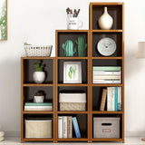 Bamboo Adjustable Shelf Bookcase Display Storage Rack Stand Livingroom Bedroom Set V63-838791