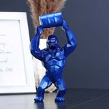Gorilla Statue Blue, King Kong Statue Gorilla Decoration Bureauart Modern Statue Living Room Resine V1237-MS-626-239