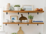 24 Pack Shelf Brackets 8 x 6 Inch, Heavy Duty Black Metal Floating Shelf Bracket, L Bracket Corner V1258-DP02-C-3091