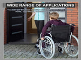 2 Pcs 0.7" Rise Threshold Ramps for Doorways Self Adhesive Ramps for Door Adjustable Cuttable V1258-DP02-C-2844