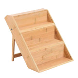 Bamboo Spice Rack Organizer, Space Saving Seasoning Cabinet Shelf for Kitchen Makeup and Spice V1237-MS-724-014