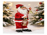 Electric Musical Santa Claus Figurine, About 45cm Tall with Music, Creative Standing Doll, Full of V1232-SDLR-DCK-001