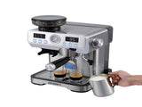 Devanti Coffee Machine Espresso Latte Maker with Grinder Milk Frother Steam Wand CM-301-SS