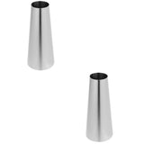 Elegant Desktop Vase, Plated Silver Stainless Steel, Reliable Flower Holder, 2Pcs V1369-AZ3-W-20864