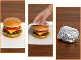 200 Pack Insulated Foil Sandwich Wrap Sheets, 12"x12" Pre-Cut Burger Wrapping Paper, Heat and Cold V1259-DP01-A-1023