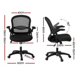 Artiss Mesh Office Chair Computer Gaming Desk Chairs Work Study Mid Back OCHAIR-L-2013-BK