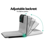 Artiss 2X Floor Lounge Sofa Bed Floor Cushion Velvet Grey FLOOR-0166D-GYX2