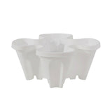 White 3-Tier Stackable Strawberry & Vegetable Planter with Mobile Wheel Tray - Space-Saving Vertical V888-ELOSUNG42002