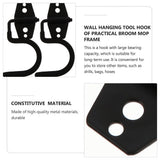Heavy Duty Garage Wall Hook, Black Metal, for Tool and Equipment Storage 5Pcs V1366-AZ2-W-18444