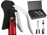 Goose-Style Rapid Wine Opener Set 20 x 13 cm Heavy-Duty Lever Corkscrew with Foil Cutter, Pourer, V1107-CS-EXHJKPQ