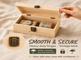 2-Pack Unfinished Wooden Box Hinged Lid & Clasp, Blank DIY Surface, Ideal for Rings, Necklaces & V1369-AZ3-W-12055