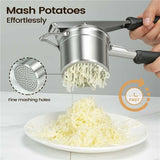 Potato Ricer, 304 Stainless Steel Manual Potato Press with Silicone Handle, Dishwasher Safe Kitchen V1258-DP02-C-12