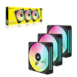 Corsair iCUE LINK QX120 RGB 120mm PWM PC Fans Starter Kit with iCUE LINK System Hub, Static Pressure V1202-V2-CFCO-ICLK-QX120K-SK