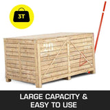 VEVOR Prylever Bar 3T Capacity Steel Pry Lever Bar Heavy Duty with Wheels Prylever with 1.5 m Length V952-QG3T1.5M000000001V0