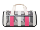 Size L Pink And White Foldable Pet Carrier Bag - Lightweight, Breathable, and Spacious for All V888-ELOSUNG21992