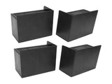 4 PCS 4in L Shaped Anti Vibration Pads Rectangular Non Slip Foot Pad Bed Risers for Washing Machine V1294-YM0716-3117220169211