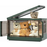 Plastic Storage Box, 32L Foldable Storage Box, With Lid And 4 Stackable Wheels, For Clothes Toys, V1188-MS-227-1772