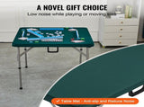 Mahjong Table, Fold-in-Half 4 Player Card Table with Wear-Resistant Green Tabletop, Portable V952-SDMJZBSWZDSTQ0FNSV0