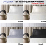 Accessorize Self Tanning Polyester Sheet Protector 145cm x 220cm Stone V442-HIN-SHEETPROTECTOR-POLYESTER-STONE-RE