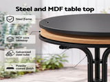 Gardeon 5PCS Outdoor Dining Set Table and Chairs Patio Furniture Garden Diamond Black ODF-DIN-5STFD-130-BK