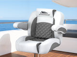 Seamanship Reclining Captain Boat Seat 90&deg-155&deg Recline, 19cm Thick Cushion BS-B-ARMREST-GR