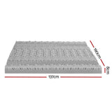 Giselle Bedding 8cm Memory Foam Mattress Topper 7-Zone Graphite Double MATTRESS-TOP-7Z-8-GY-D