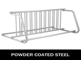 10 Holders Floor Bike Rack, 59" Length All-Steel Grid Bike Rack, 10-Bike Capacity Dual-Side Storage V952-TCJ-10C0000000001V0