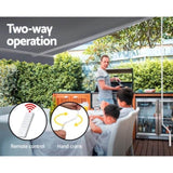 Instahut Retractable Folding Arm Awning Motorised Sunshade 4Mx3M Pearl Grey AWN-B-ARM-REMOTE-40X30-PEGR