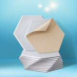 Alpha Acoustic Foam 12pcs 35x30x0.9cm Soundproof Absorption Panel Adhesive White AF-HEX-12-WH