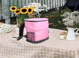 Thermal Cooler Lunch Backpack Pink Lightweight with Convenient Front Pocket V1369-AZ3-W-13464