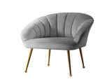 Artiss Armchair Velvet Grey Eloise UPHO-C-ARM-5107-GY